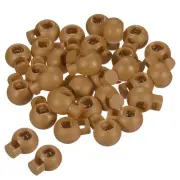 Cord Locks, 100 Pack Ball Spring Toggle Stopper, Khaki