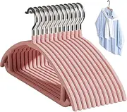 10PCS Non Slip Coat Hangers, 22lbs Space Saving Hangers with 360° Rotating Hook, No Shoulder Bump Clothes Hanging Rack for Coat, Jacket, Sweater, Skirt, Pants, Shawls, Bras