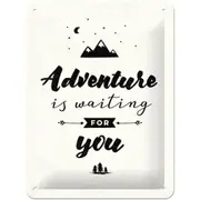 Nostalgic Art 15x20cm Small Wall Hanging Metal Sign Adventure is Waiting Decor