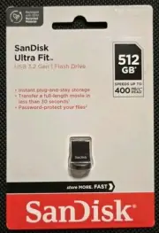 SanDisk 512GB Ultra Fit USB 3.2 Gen1 Flash Drive SDCZ430-512G-GAM46