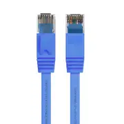 Cruxtec CAT6 UTP Flat Ethernet Cable Blue - 1m (FC6-010-BL)