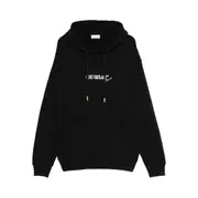 [Off-white] Off-white Logo-embroidered Drawstring Hoodie XXL BLACK