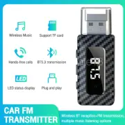 USB Bluetooth5.3 Transmitter Receiver Car FM Radio Audio Adapter Hands-free Call