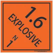 Class 1 - Explosive 1.6 | Hazchem Signs