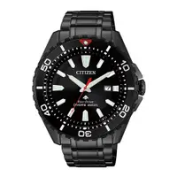 在飛比找PChome24h購物優惠-CITIZEN 光動能極致探索腕錶-黑-BN0195-54E