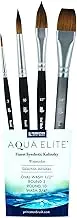 Princeton Artist Brush Co. Aqua Elite Professional Watercolor Paint Brushes 4850 Series - 4pc Synthetic Kolinsky Sable Watercolor Brush Set - Watercolor or Gouache Brushes - Artist Paint Brushes