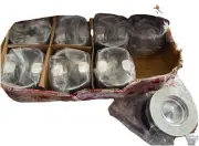 New Ford Diesel Piston Set Of 8 8C3Z-6108-CD & Clips