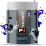 Proven4 Pre Workout Powder for Men and Women with Creatine - Beta Alanine - Caffeine NSF Certified preworkout Energy Supplement Blue Raspberry 30 Servings