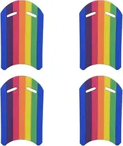 Mellisso 4X Kids Adults Rainbow Swimming Kickboard Foam Float Kick Board Pool Training Aid Float Hand Foam Board Tool