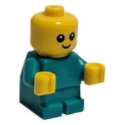 Genuine Lego BABY Infant Minifigure- Turquoise with head-NEW FREE SHIP!