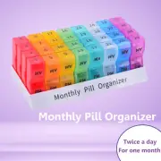 Monthly Pill Box Medicine Tablet Pill Organiser Dispenser Container Case 31 Days
