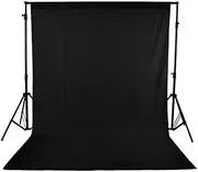 Eacam 1.6 x 3M / 5 x 10FT Photography Studio Non-Woven Backdrop/Background Screen 3 Colors for Option Black White Green