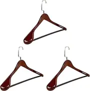 3 Pcs Solid Wood Hanger Coat Hanger Solid Drying Rack Jackets for Men Men's Costumes Suit Hangers for Men Laundry Drying Hangers Laundry Hanger Solid Garment Hanging Wooden Man