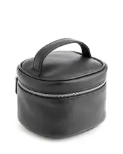 Royce New York Compact Leather Cosmetic Bag