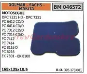 Air Filter Dolmar for Chainsaw Dpc 7331 HD PC 6412 CD/D 046572