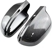 for A-UDI A4 B8 A6 C6 A5 Q3 A3 8P Carbon Fiber Style Mirror Cover Rearview Side Mirror Cap S Line Auto Accessories