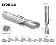 1/2" Dia. 2 Flute Downcut CNC Router Bit - 1/2" Shank - Yonico 32240-SC