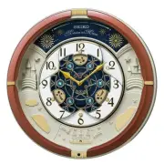 SEIKO RE601B Analog Wall Clock 52 Melody In Motion Song Automation NEW Swarovsk