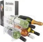 7088C - Bartender 6 Bottle 2-Tier Clear Wine Rack Fridge Storage Stand