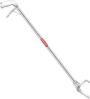 Multipurpose Foldable Snake Catcher Tongs Snake Hook Stainless Steel Wide Jaw Reptile Rattlesnake Pick-Up Handling Tool Curved