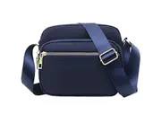 Women Crossbody Bag Zipper Shoulder Bag Oxford Cloth Bag-Dark blue