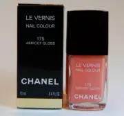 CHANEL 175 ABRICOT GLOSS V Rare Vintage Sheer Coral Nail Varnish NEW Mint in Box