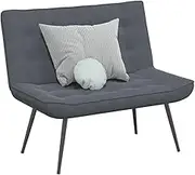Bench Dark Grey 110x74x84 cm Velvet Storage Furniture