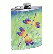 Dragonfly Whimsy 8oz Stainless Steel Hip Flask Drinking y2k