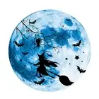 Moon Glow Effect Sticker Impact-resistant the Dark Halloween Wall Set