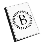 Letter B Floral Wreath Alphabet Passport Holder Cover Case Wallet - Flowers