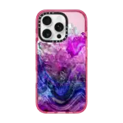 iPhone 16 Pro Impact Case MagSafe Compatible Purple Amethyst Marble