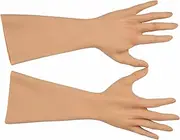 [ZSWN] Artificial Silicone Gloves Hiding Scar Fake Hands Enhancer Realistic Female Skin Crossdresser Gloves for Cosplay