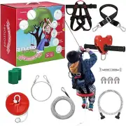 160 Feet Backyard Zip Line Kit For Kids And Adult Up Outdoor To 330Lb W