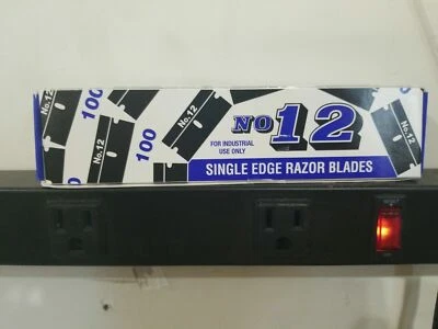 .012 #12 Single Edge Steel Razor Blades USA - Rare -Double Honed & Stropped