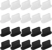 Type C Dust Plug Set - 20 Pcs Anti Dust Soft Silicone Protectors | Anti-dusts Caps USB- C dust-proof plug mobile phone dust-proof plug data charging port plug Protection Accessories