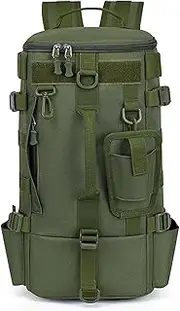 UMCNVV Tactical Fishing Lure Camping Backpack Multifunctional Fish Box Tackle Storage With Rod Holder Equipment Storage Outdoor Men Bag
