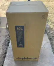 Simplehuman 16 Gal Open Top Trash can Stainless Steel