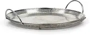 RSVP International Endurance® Stainless Steel Precision Pierced Pizza Pan, 11.5" | Use on Grill or Oven | Brown Crispy Crust Without Burning Pizza | Dishwasher Safe
