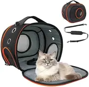 Pet Carrier Airline Approved, TSA Approved Cat Carrier with Flannel Mat, Top Open Dog Carriers for Small Dogs, Perfect for Pets up to 15 LB