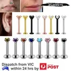 2x Labret Studs Nose Tragus Piercing Monroe Lip Rings Ear Helix Cartilage 6-10mm
