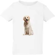 Dog Cute Gold Labrador Retriever Puppy Pet White Boys Girls T Shirt Tee Top Kids