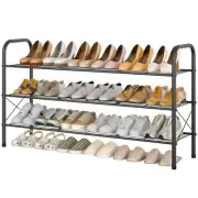3 Tier Mesh Style Shoe Rack, Entryway Shoe Shelf, Shoe Storage Organizer, Sho...