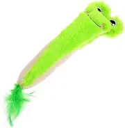 GREENADSCAPE Stuffed Chewing for Cats Lightweight Crinkle Paper Design Engaging Molar for Indoor Kittens Stimulates Play and Relieves Boredom Frog Plush Cat