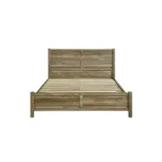 Double Size Bed Frame Natural Wood like MDF in Oak Colour