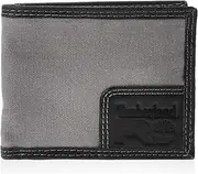 [Timberland PRO] Men's Canvas Leather RFID Billfold Wallet with Back Id Window
