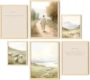 [EXCOOL CLUB] Jesus Wall Decor - Bible Verse Art, Christian Posters Scripture Lds Christ Picture, Religious Quotes Christian Art Print for Home Bedroom Decorations (UNFRAMED) 30x40 cm