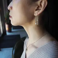 在飛比找momo購物網優惠-【mittag】pearl circle earring_珍