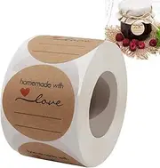 Jam and Jelly Jar Labels, Canning Labels for Mason Jars and More(2" Round 500/roll) with Lines for Writing- Jar Labels Homemade Jam, Jelly, and More