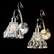Asfour Crystal Wall Light in Chrome or Gold