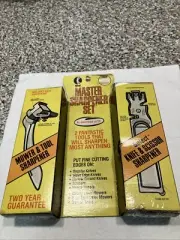 VINTAGE K-TEL MASTER SHARPENER SET MOWER & TOOL & KNIFE & SCISSORS SHARPENER